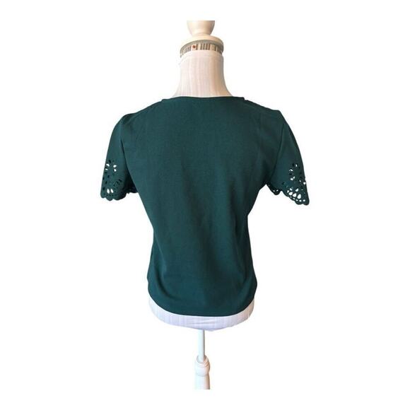 Shein Green Blouse Size 4 - Picture 2 of 3